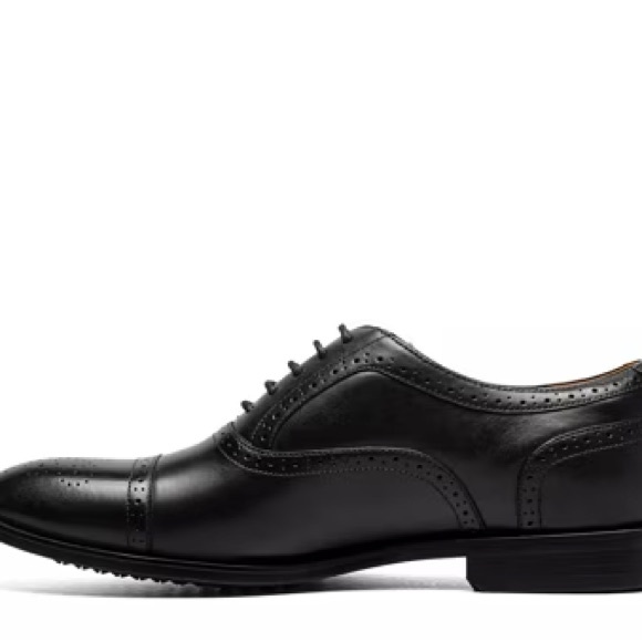 NIB Florsheim Black Smooth Leather Oxfords Black Size 9.5W main image 5